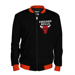 Бомбер мужской CHICAGO BULLS, цвет: 3D-красный