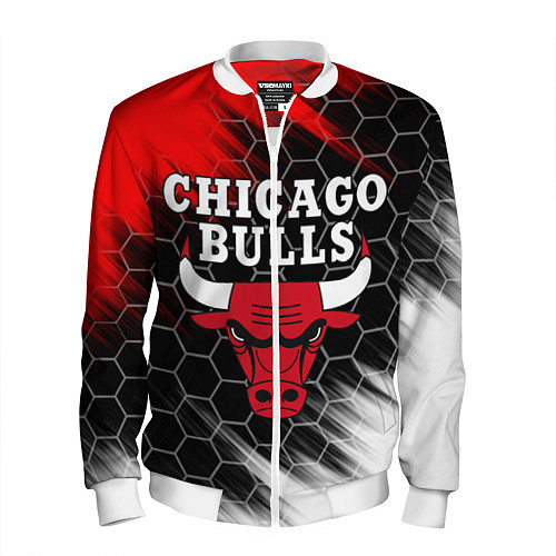 Мужской бомбер CHICAGO BULLS / 3D-Белый – фото 1