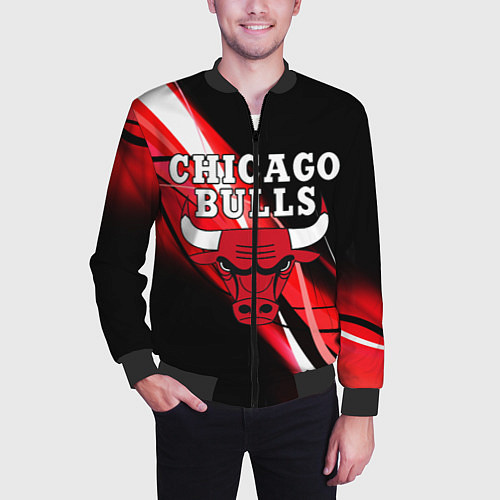 Мужской бомбер CHICAGO BULLS / 3D-Черный – фото 3