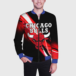 Бомбер мужской CHICAGO BULLS, цвет: 3D-синий — фото 2