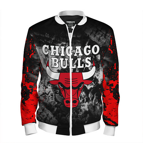 Мужской бомбер CHICAGO BULLS / 3D-Белый – фото 1