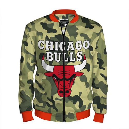 Мужской бомбер CHICAGO BULLS / 3D-Красный – фото 1