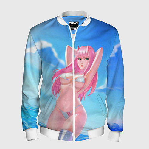 Мужской бомбер DARLING IN THE FRANXX / 3D-Белый – фото 1