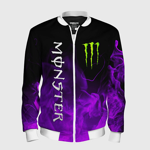 Мужской бомбер MONSTER ENERGY / 3D-Белый – фото 1
