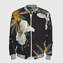 Мужской бомбер Цветочный арт