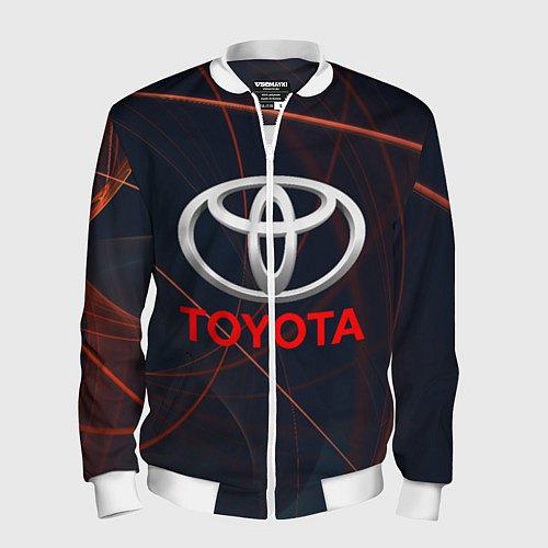 Мужской бомбер TOYOTA / 3D-Белый – фото 1