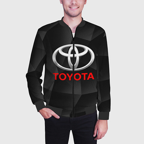 Мужской бомбер TOYOTA / 3D-Черный – фото 3