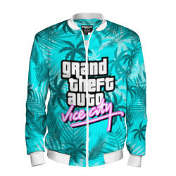 Бомбер мужской GTA VICE CITY, цвет: 3D-белый