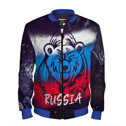 Бомбер мужской Russia Bear, цвет: 3D-синий