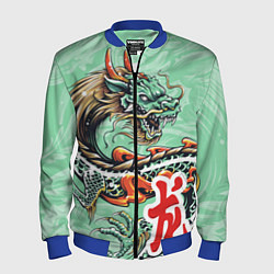 Мужской бомбер Изумрудный дракон