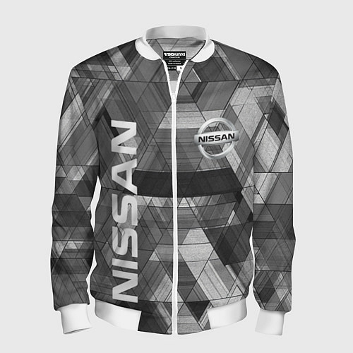 Мужской бомбер NISSAN / 3D-Белый – фото 1