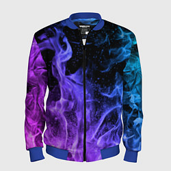 Бомбер мужской ОГОНЬ НЕОН, цвет: 3D-синий