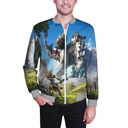 Бомбер мужской HORIZON ZERO DAWN, цвет: 3D-меланж — фото 2