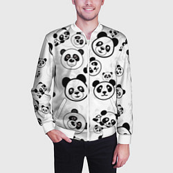 Бомбер мужской Панды, цвет: 3D-белый — фото 2