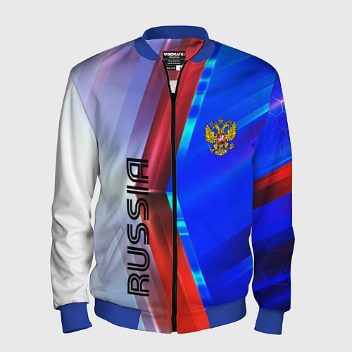 Мужской бомбер RUSSIA SPORT / 3D-Синий – фото 1