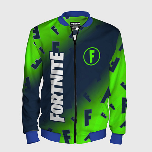 Мужской бомбер FORTNITE ФОРТНАЙТ / 3D-Синий – фото 1