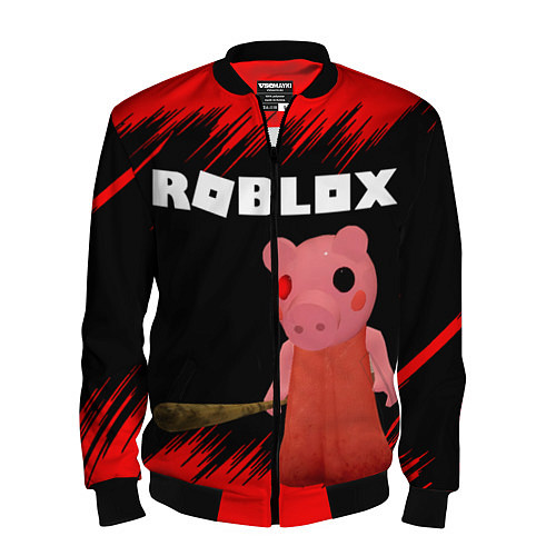 Мужской бомбер Roblox Piggy / 3D-Черный – фото 1