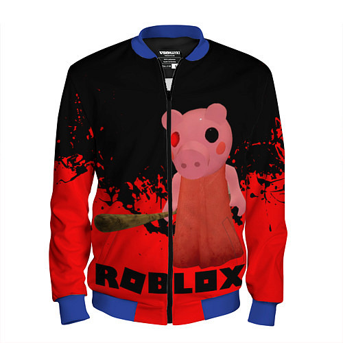 Мужской бомбер Roblox Piggy / 3D-Синий – фото 1