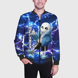 Бомбер мужской UNDERTALE АНДЕРТЕЙЛ, цвет: 3D-черный — фото 2