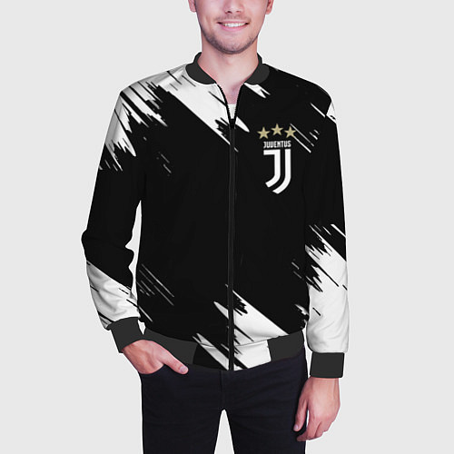 Мужской бомбер JUVENTUS / 3D-Черный – фото 3