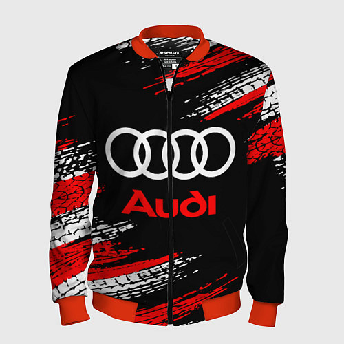 Мужской бомбер AUDI / 3D-Красный – фото 1