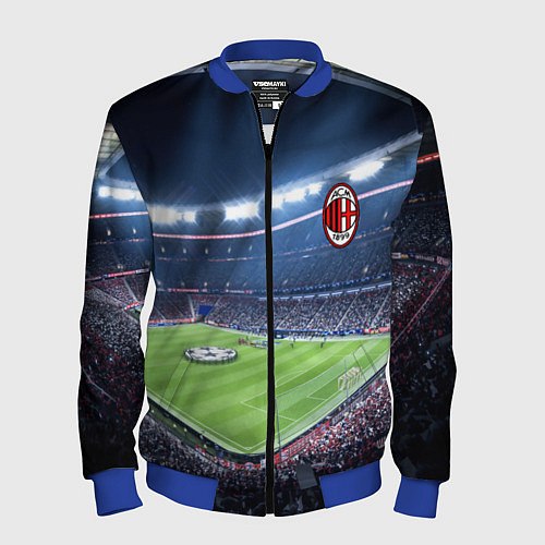 Мужской бомбер FC MILAN / 3D-Синий – фото 1