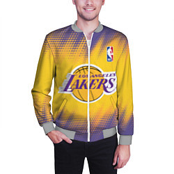 Бомбер мужской Los Angeles Lakers, цвет: 3D-меланж — фото 2