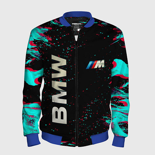 Мужской бомбер BMW / 3D-Синий – фото 1