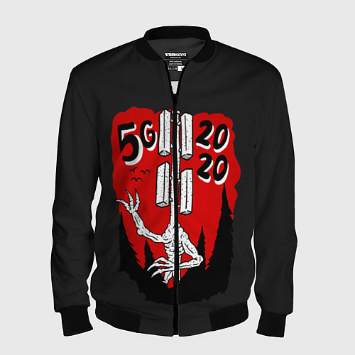 Мужской бомбер Сиреноголовый / 3D-Черный – фото 1