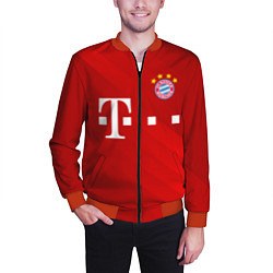 Бомбер мужской FC Bayern Munchen, цвет: 3D-красный — фото 2