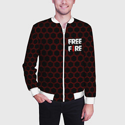 Бомбер мужской FREE FIRE ФРИ ФАЕР, цвет: 3D-белый — фото 2