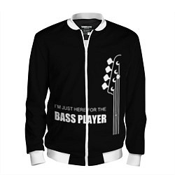 Бомбер мужской BASS PLAYER GUITAR, цвет: 3D-белый