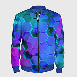 Бомбер мужской Geometry, цвет: 3D-синий