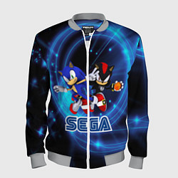 Бомбер мужской Sonic SEGA, цвет: 3D-меланж