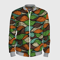 Мужской бомбер Абстрактные волны