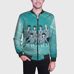 Бомбер мужской BTS, цвет: 3D-черный — фото 2
