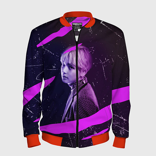 Мужской бомбер BTS / 3D-Красный – фото 1