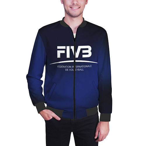 Мужской бомбер FIVB Volleyball / 3D-Черный – фото 3