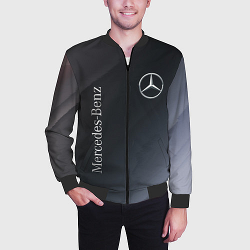 Мужской бомбер MERCEDES МЕРСЕДЕС / 3D-Черный – фото 3