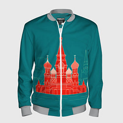 Бомбер мужской Москва, цвет: 3D-меланж
