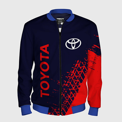 Мужской бомбер TOYOTA ТОЙОТА / 3D-Синий – фото 1
