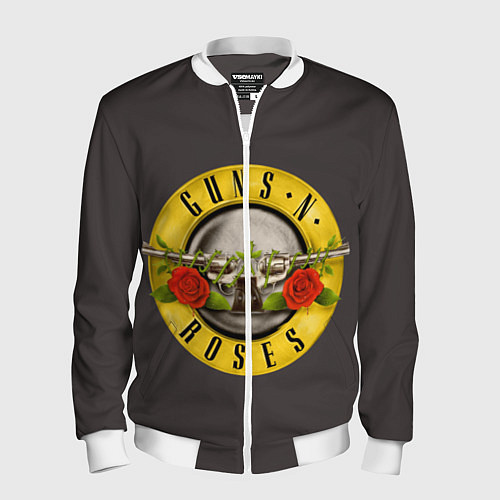 Мужской бомбер Guns n Roses / 3D-Белый – фото 1