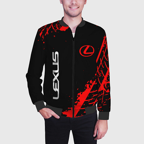 Мужской бомбер LEXUS ЛЕКСУС / 3D-Черный – фото 3
