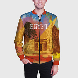 Бомбер мужской Египет Пирамида Хеопса, цвет: 3D-красный — фото 2