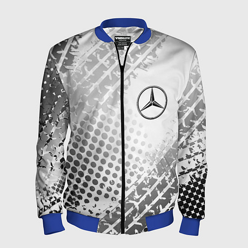 Мужской бомбер Mercedes-Benz / 3D-Синий – фото 1
