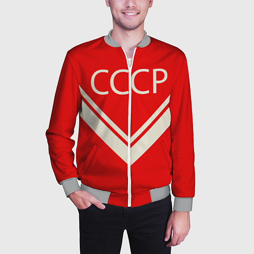 Мужской бомбер СССР хоккейная форма / 3D-Меланж – фото 3