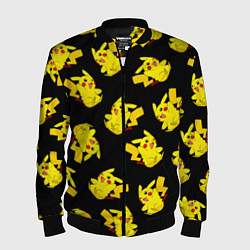 Бомбер мужской Веселый пикачу, цвет: 3D-черный