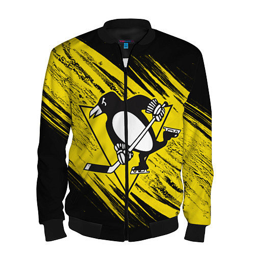 Мужской бомбер Pittsburgh Penguins Sport / 3D-Черный – фото 1