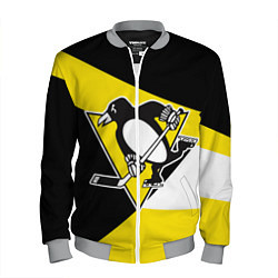 Бомбер мужской Pittsburgh Penguins Exclusive, цвет: 3D-меланж