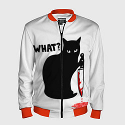 Бомбер мужской What Cat, цвет: 3D-красный